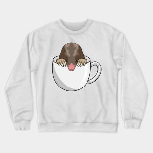 Mole with Cup of Coffee Crewneck Sweatshirt